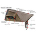 ARB Esperance Roof Tent External and opened Features