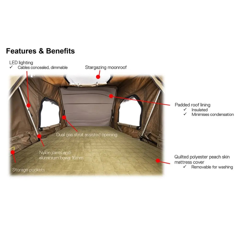 ARB Esperance Roof Tent Internal Features