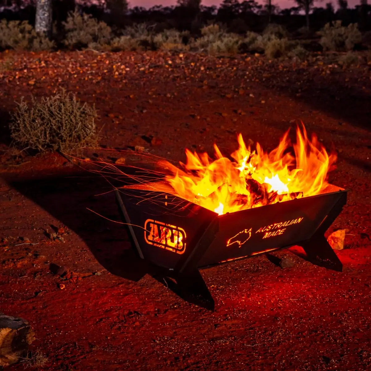 ARB Fire Pit Corten Weather Steel In Use