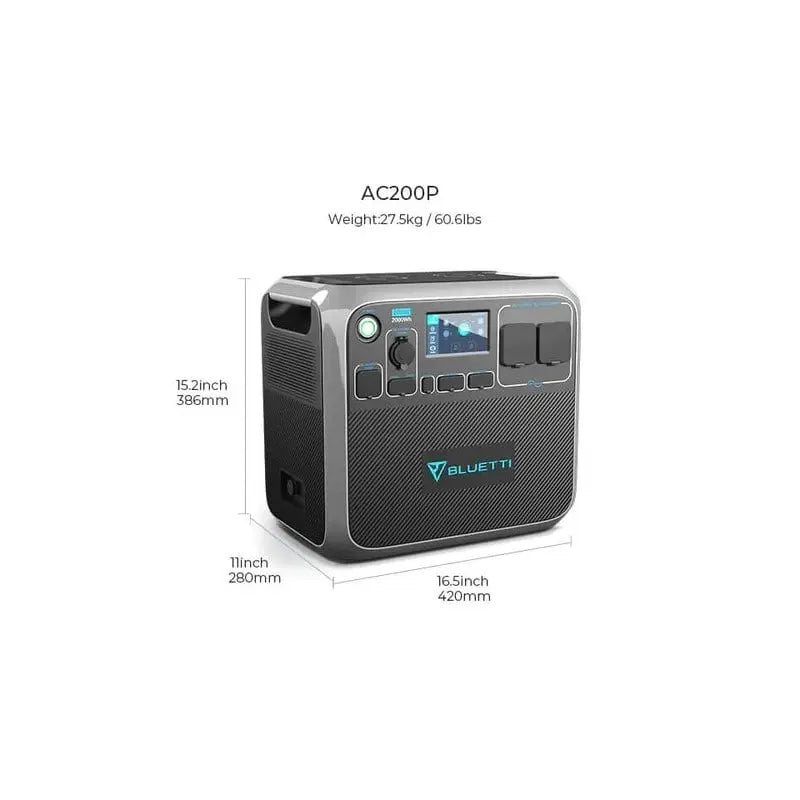 BLUETTI AC200P Portable Power Station Dimensions And Weight View