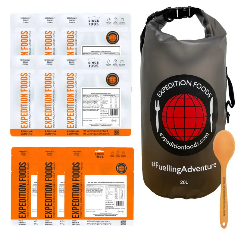 Expedition Foods Waterproof Meal Bag 3 Days Contents