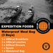 Expedition Foods Waterproof Meal Bag 3 Days Vegeterian Contents Label