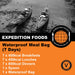 Expedition Foods Waterproof Meal Bag 7 Days Vegeterian Content Label