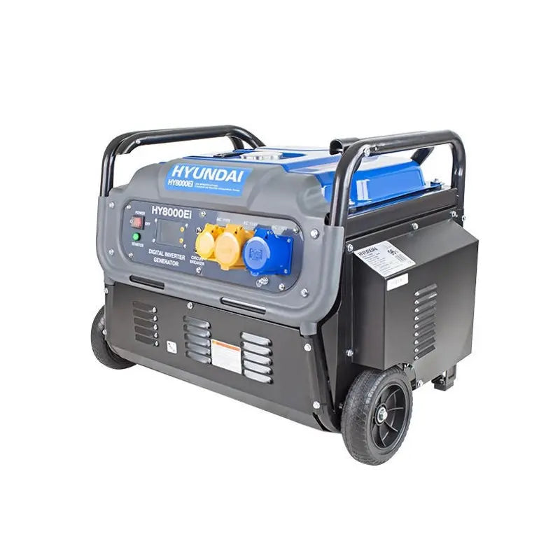 HYUNDAI HY8000Ei 7500W Portable Petrol Inverter Generator Front Right Angle View