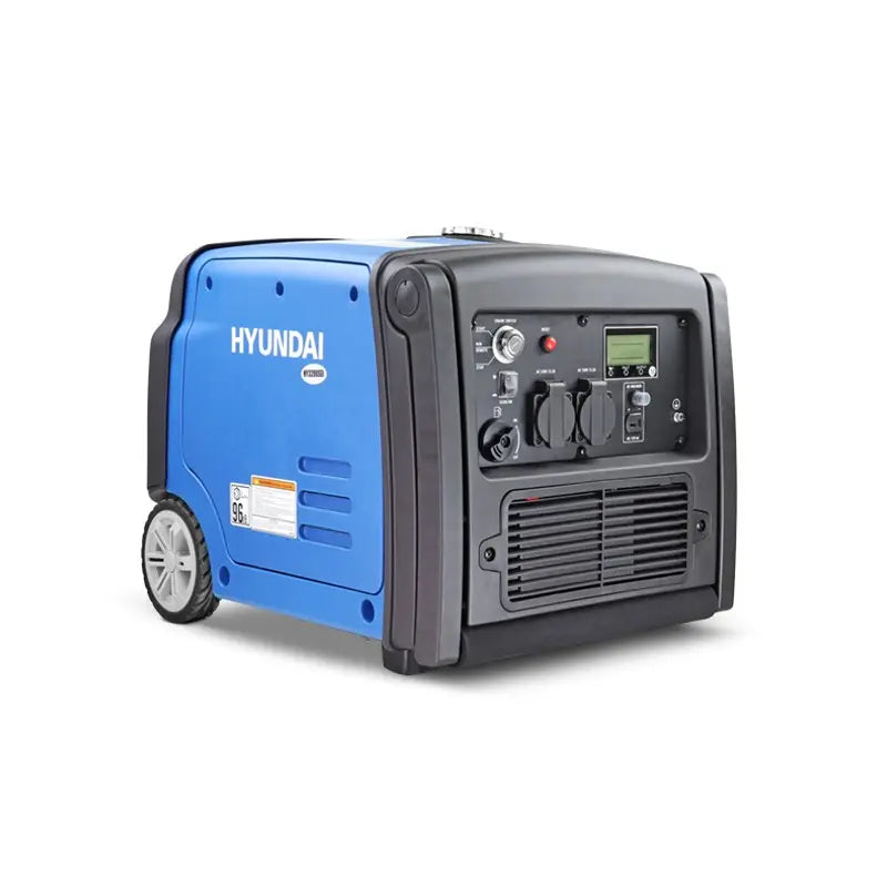 Hyundai 3200W Portable Inverter Generator  HY3200SEi Front Left Angled View