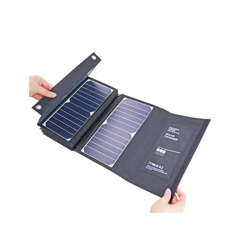 Hyundai H60 60W Portable & Foldable Solar Charger Being Open