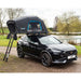 Skypod Lite Rootop Tent on set up on car front left angle view