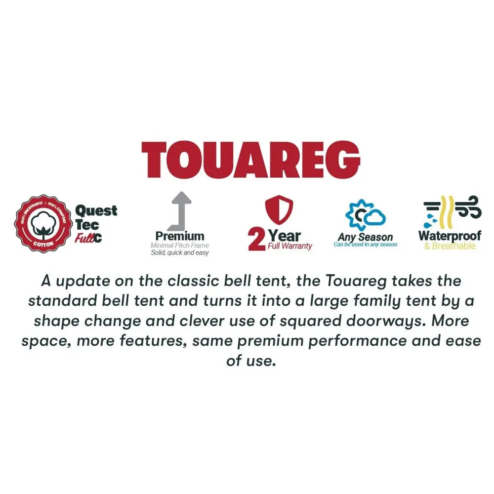 Touareg bell tent info and main features