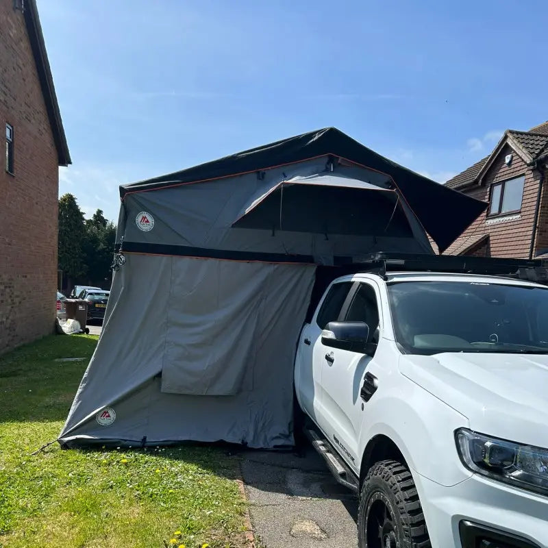 Tuff-Trek Soft Top Tent Pro-R With Annexe Fitted onto Wildtrak Ranger