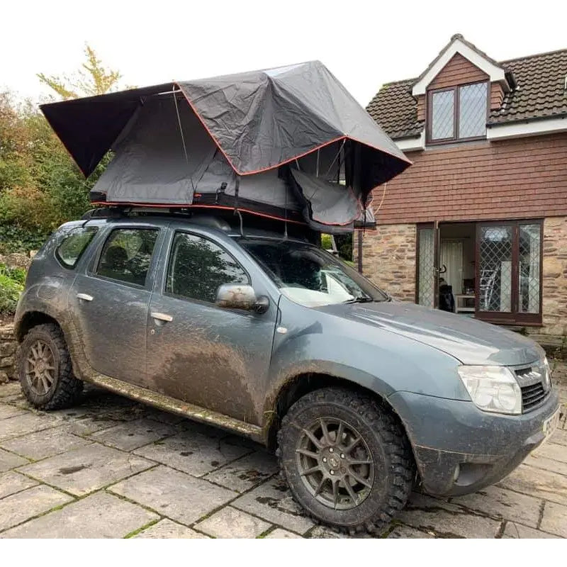 Tuff-Trek Ultralite Rooftop Tent On top of car side view