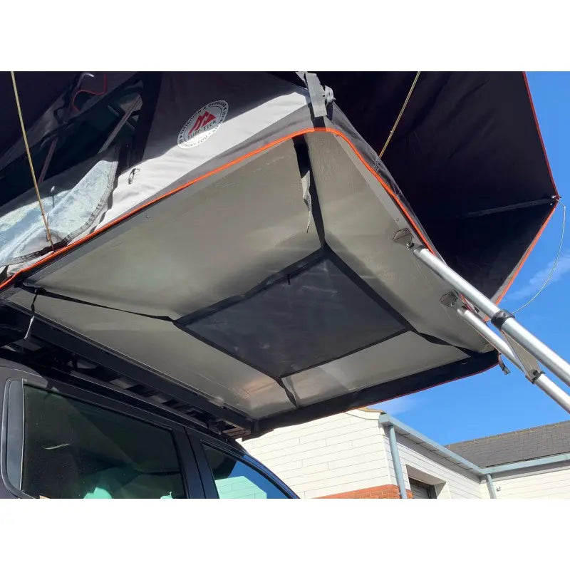 Tuff-Trek Ultralite Rooftop Tent View from underneath showing storage