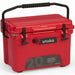 Utoka 20 Red 18L Cool Box Front Angle View With Lid Closed