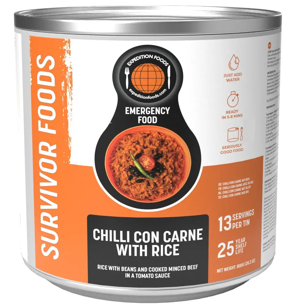 expedition foods tin of chilli con carne