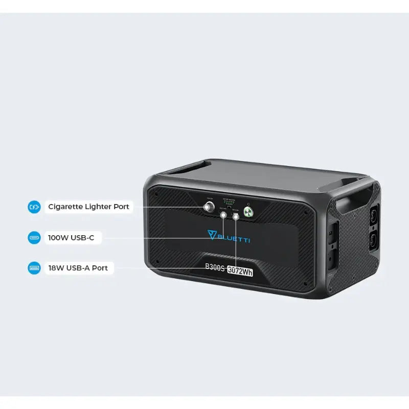 BLUETTI B300S Expansion Battery Port Details