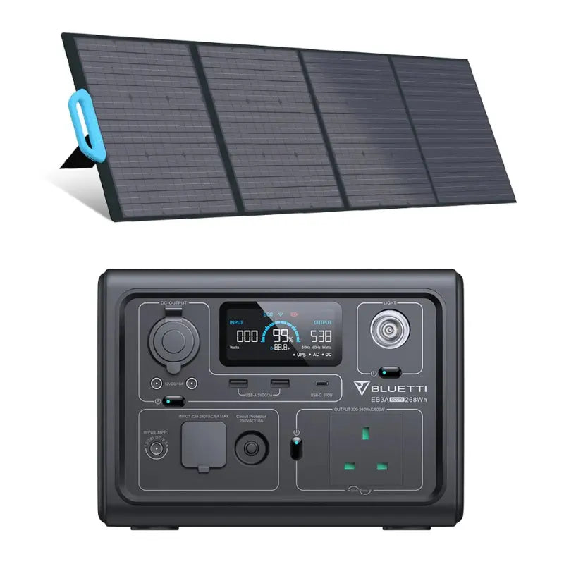 BLUETTI EB3A Portable Power Station With PV200 Solar Panel