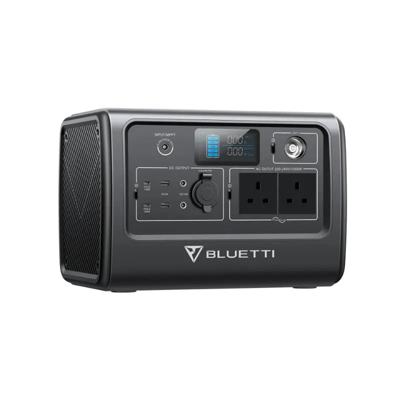 BLUETTI EB70 Portable Power Station Front Left Angled View