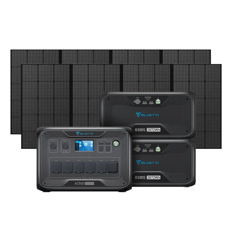 Bluetti AC500 Inverter With 2 B300S Batteries and 2 PV350 Solar Panels