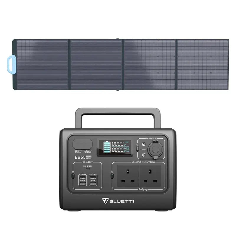 Bluetti EB55 Portable Power Station With PV200 Solar Panel