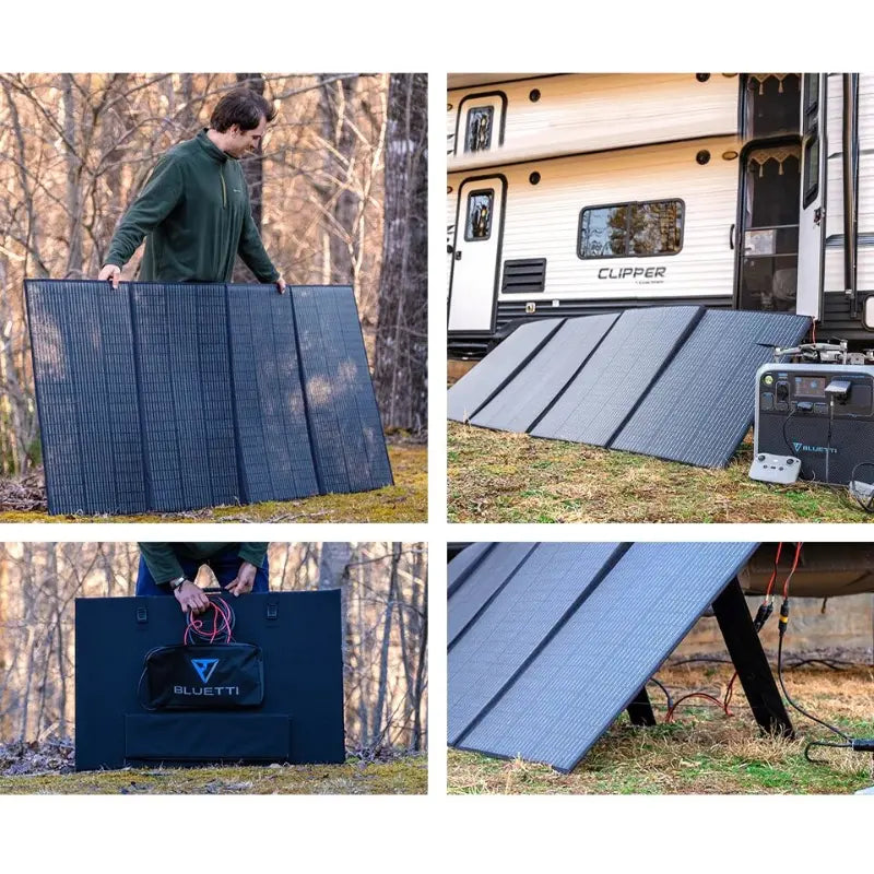 Bluetti PV350 Solar Panel in Various Uses