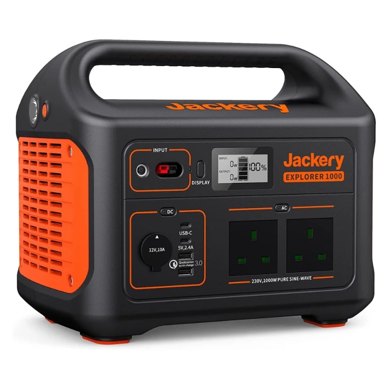 Jackery Explorer 1000 Portable Power Station Angled Front View