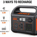 Jackery Explorer 240 Portable Power Station Front Charge Options View