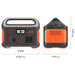 Jackery Explorer 500 Portable Power Station Front and Back View Weight and Dimensions