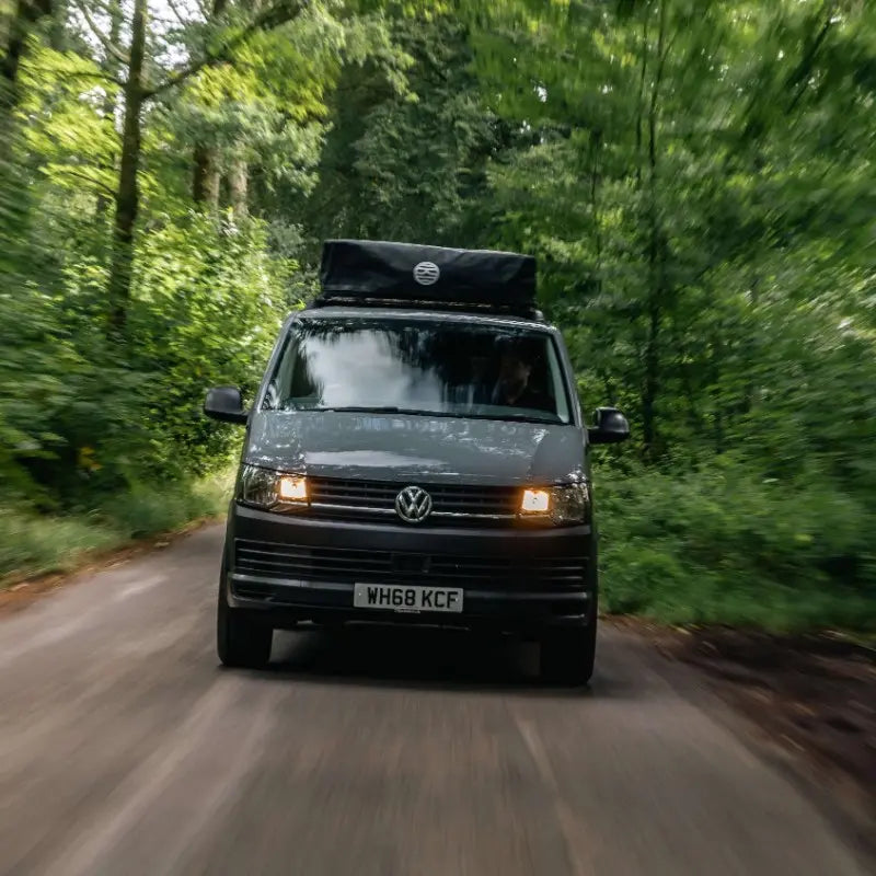 Latitude Pioneer Rooftop Tent On Van On The Road